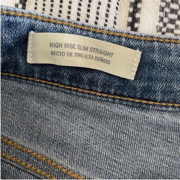 Universal Thread Slim Straight Blue Jeans 25 High Rise Denim‎ Grunge Normcore - Picture 5 of 11